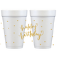 Birthday - Happy Birthday Dot Wrap Styrofoam Cup (10 ct bag)