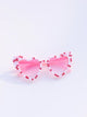 Pink Party Confetti Heart Sunglasses