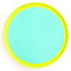 Lime and Turquoise Color Blocked Paper Plates
