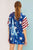 USA Star Print Sequin Tunic Top