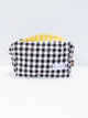 Theta Sorority Gingham Quilted Makeup Bag