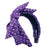 Purple Woven Tcu Side Bow Headband