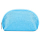 Blue Rhinestone Oval Cosmetic Bag