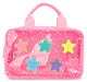 Pink Star Large Cosmetic Bag