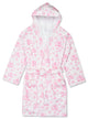 Pretty Pink Toile Hooded Plush Robe Youth