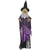 Animated Black & Purple Witch Decoration