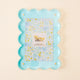Rectangle Scalloped Acrylic Frame-Blue