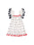 Serena Girl's Tassel Dress Red White Navy Embroidery