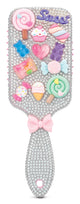 Charming Rhinestone Paddle Brush