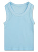 Light Blue Smocked Racerback Tank Top
