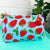 Blue Strawberry Quilted Makeup Bags | Cosmetic Toiletry Bag