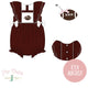 Girls Maroon Smocked Gameday Football Bubble