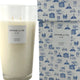 Honeysuckle (Positano) 6" French Cut Vase Candle - Blue & White