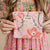 'peach Poppies' Quilted Coin Pouch