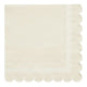 Cocktail Napkin Scalloped Edge Cream/20 Pkg