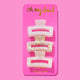 Claw Hair Clip Trio - Pearl Confetti