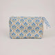 Trellis Indigo Organic Cotton Toiletry Bag (Large)