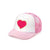 Bright Pink Heart Patch Valentine's Day Trucker Hat