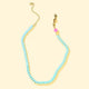 Beaded Necklace - Sky Blue + Multi-Colored Beads - Haley