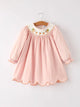 Turkey Pumpkin Smock Embroidery Baby Girl Dress