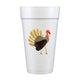 Fun Thanksgiving Turkey Full Color Foam Cups - Thanksgiving