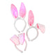Bunny Rabbit Ear Led Light-Up Fuzzy Hair Band