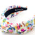 Adult Size Otomi Print Headband with Crystals