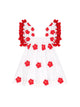 Serena Girl's Tassel Dress Hibiscus Applique