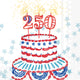 USA 250th Cake Semiquincentennial Paper Cocktail Napkins