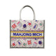 Pink Tiles Mahjong Beaded Tote