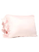 Silky Pillowcase W/Ruffle - Pink