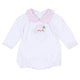Sweet St Nick Applique Collared Bubble - Pink