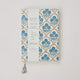 Trellis Indigo Block Printed Blank Notebook