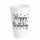 Black Happy Birthday 16oz Styrofoam Cups