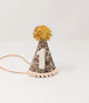 Confetti Hat, Blush Trim and Gold Tinsel Pom