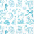 Baby Toile Blue Cocktail Napkin