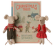 Christmas twin mice, Little sister and brother in book