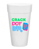 Dot Bam Crack 16oz Styrofoam Cups - Set/8