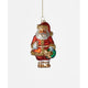 Tinsel Santa Orn, Glass, 5"