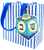 Dreidel And Stripes Gift Bag Sm Sq. 5 3/4x2 5/8 X 5 3/4