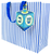 Dreidel And Stripes Gift Bag Lg 11 3/4 X 4 3/4 X 10