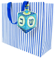 Dreidel And Stripes Gift Bag Lg 11 3/4 X 4 3/4 X 10