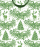 Christmas Toile Green Gift Bag Lg 10 X 4 3/4 X 11 3/4
