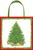 Christmas Tree Gift Bag Sm Sq. 5 3/4x2 5/8 X 5 3/4