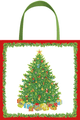 Christmas Tree Gift Bag Sm Sq. 5 3/4x2 5/8 X 5 3/4