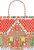 Gingerbread House Gift Bag Sm Sq. 5 3/4x2 5/8 X 5 3/4