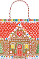Gingerbread House Gift Bag Sm Sq. 5 3/4x2 5/8 X 5 3/4