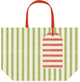 Melograno Stripe Sage Small Tote Sz 8-1/2 X 5-3/4 X 2-1/2
