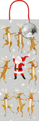 Disco Santa Bottle Bag 5 X 3 1/2 X 13