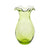 Hibiscus Glass Green Vertical Fluted Small Vase